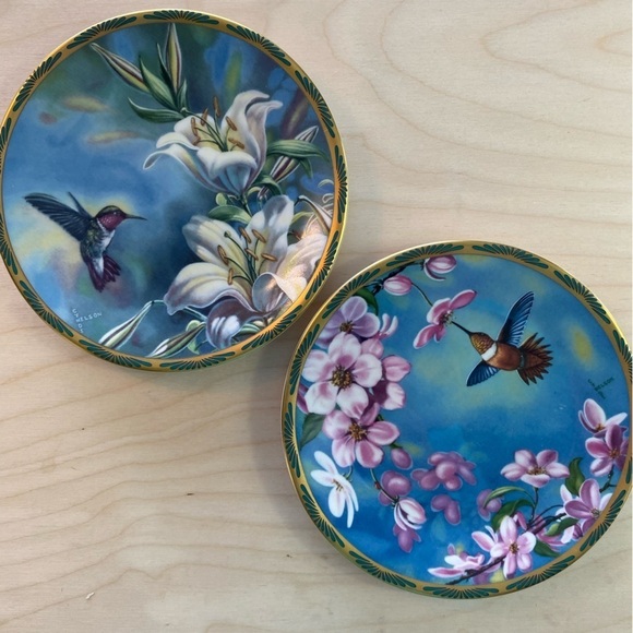 Pickard Hummingbird Plates Made in USA (EJ) - Picture 5 of 10